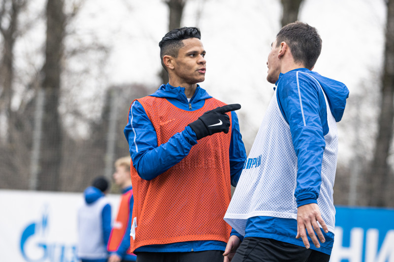 Тренировка «Зенита» перед матчем с «Ахматом»