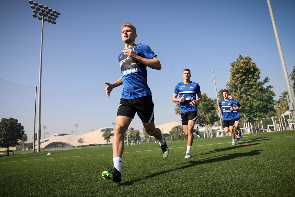 «Газпром» — тренировочные сборы «Зенита» в Дубае: 16 января, утренняя тренировка