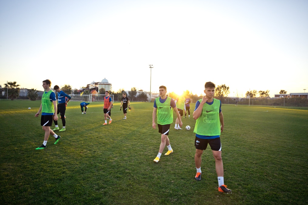 Сборы «Зенита»-м в Турции: 5 февраля, вечерняя тренировка