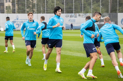 Тренировка «Зенита» перед матчем с ЦСКА