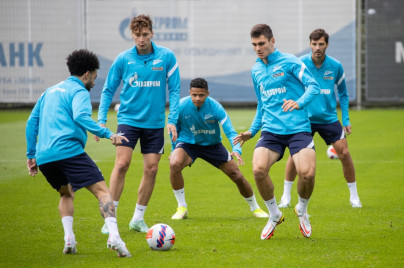 Тренировка «Зенита» перед матчем с ЦСКА
