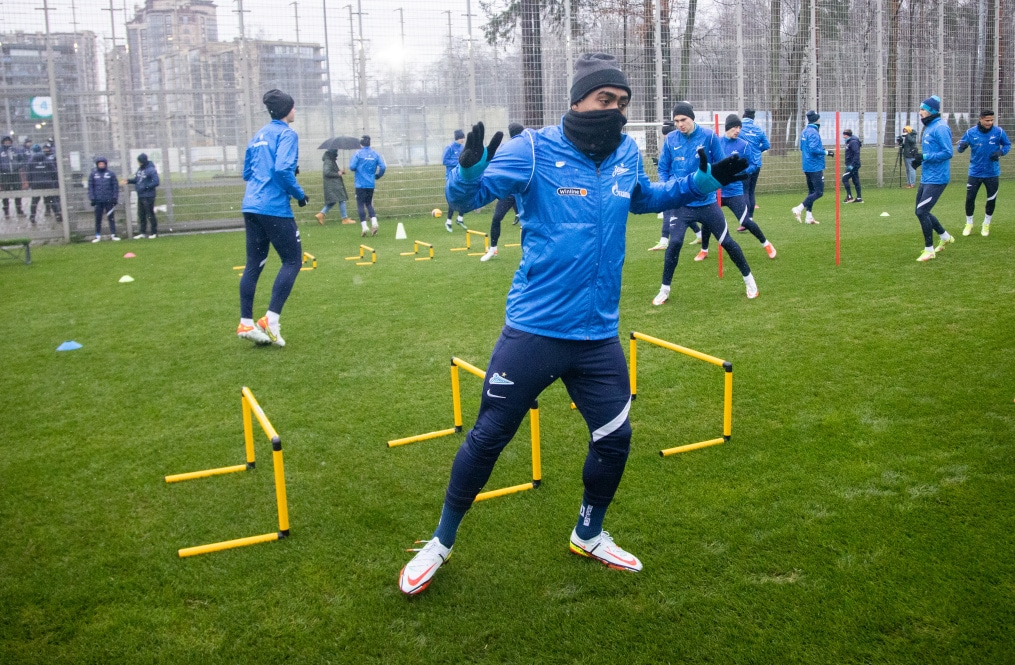 Тренировка «Зенита» перед матчем с ЦСКА