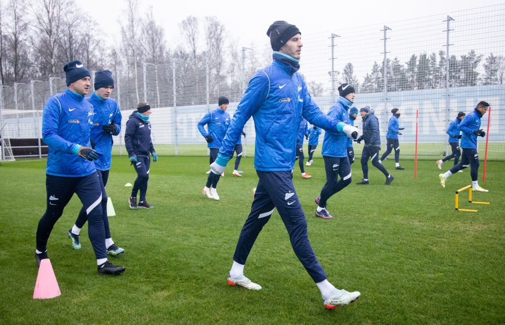 Тренировка «Зенита» перед матчем с ЦСКА