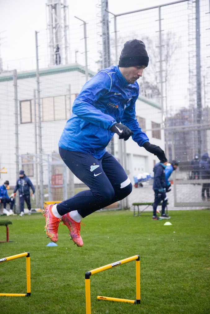 Тренировка «Зенита» перед матчем с ЦСКА