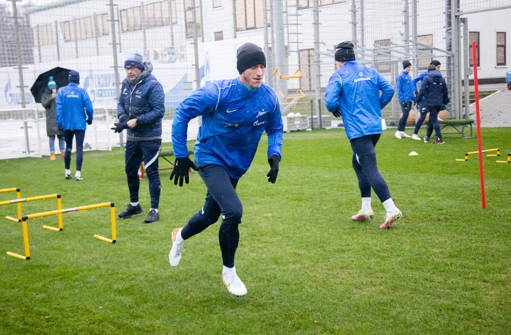 Тренировка «Зенита» перед матчем с ЦСКА