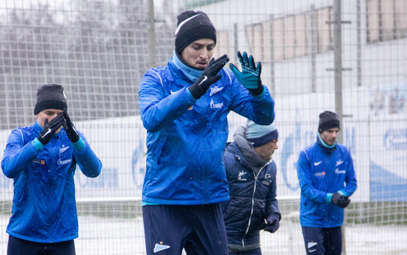 Тренировка «Зенита» перед матчем с ЦСКА