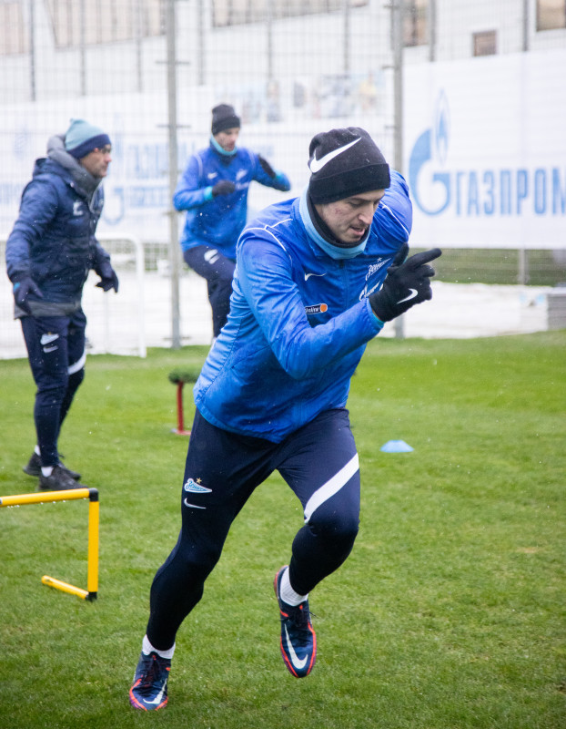 Тренировка «Зенита» перед матчем с ЦСКА