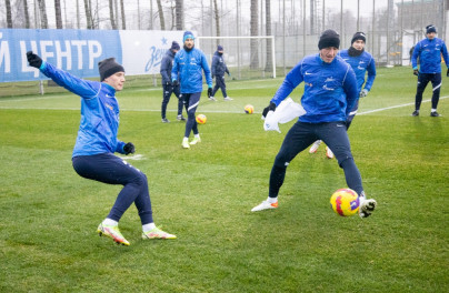 Тренировка «Зенита» перед матчем с ЦСКА