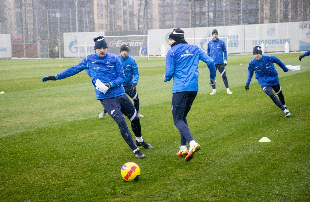 Тренировка «Зенита» перед матчем с ЦСКА