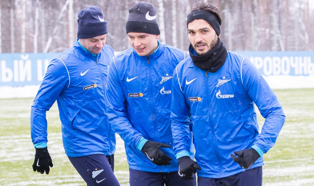 Тренировка «Зенита» перед матчем с «Ростовом»