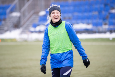 Training of the women's team «Zenit» before the match with «Zvezda-2005»