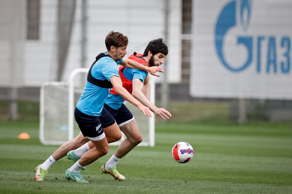 «Газпром» — тренировочные сборы в Петербурге: 14 июня, утренняя тренировка