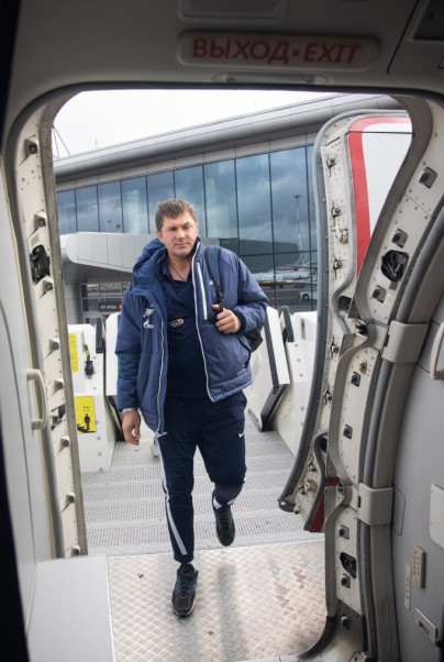 Команда «Зенит» в «Пулково» перед вылетом на матч со «Спартаком»