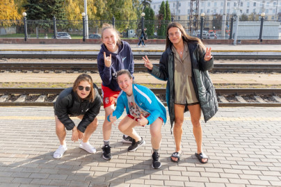 Возвращение женской команды на поезде из Ростова-на-Дону