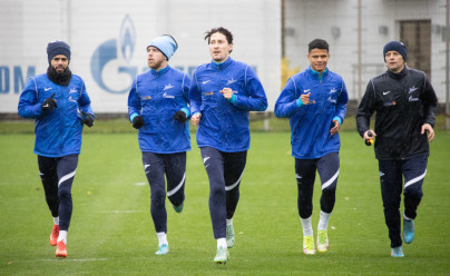 Тренировка «Зенита» перед матчем с «Крыльями Советов»