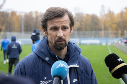 Сергей Семак на пресс-брифинге перед матчем с «Крыльями Советов»