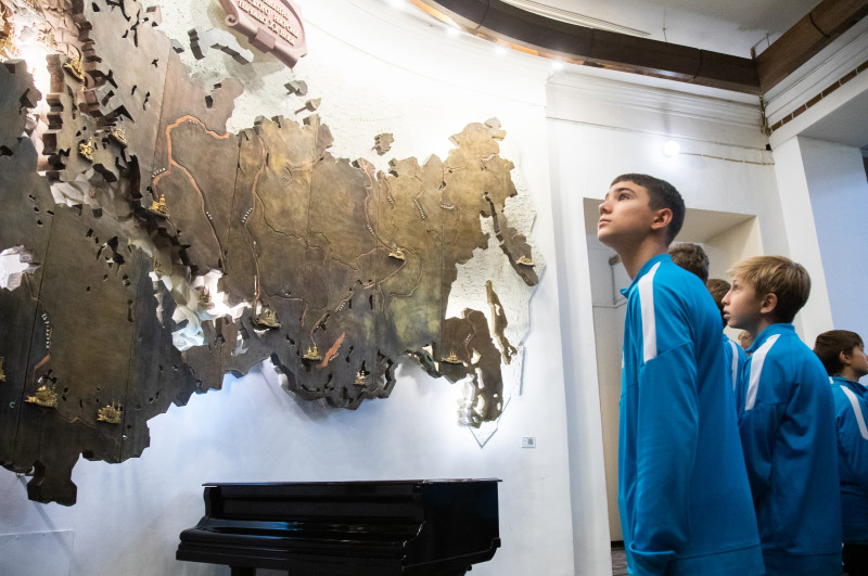 Команда «Газпром»-Академии 2007 г.р., на экскурсии в Этнографическом музее