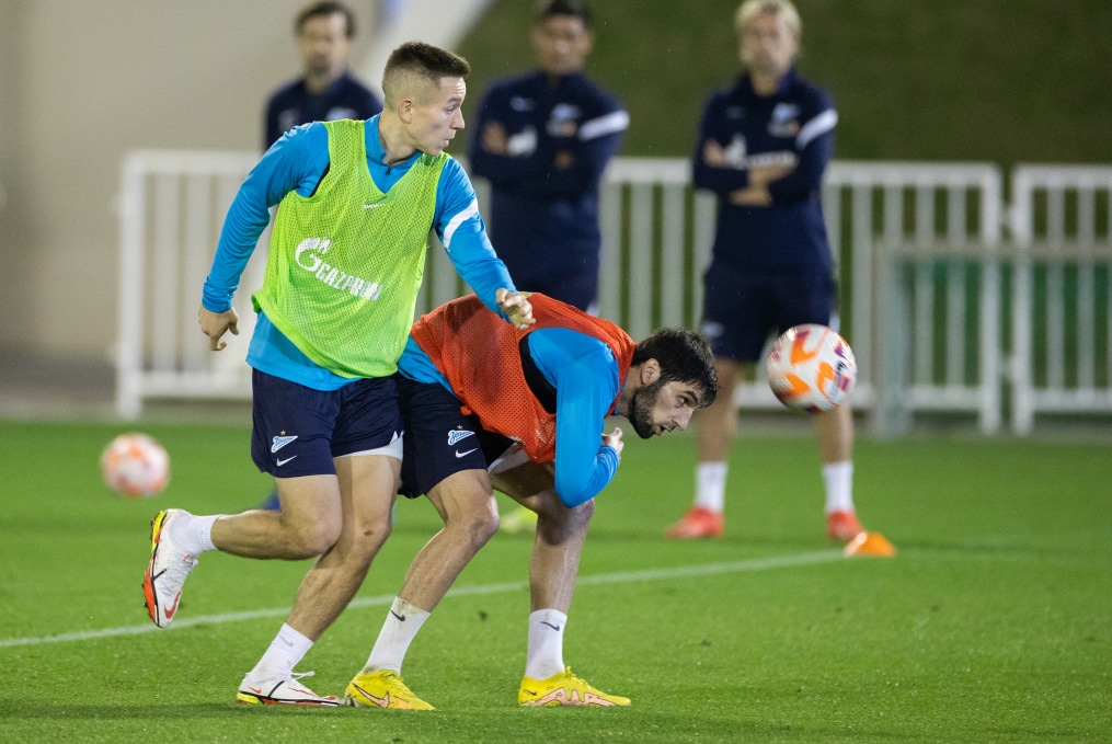 «Газпром»-тренировочные сборы в Катаре: 16 января, вечерняя тренировка