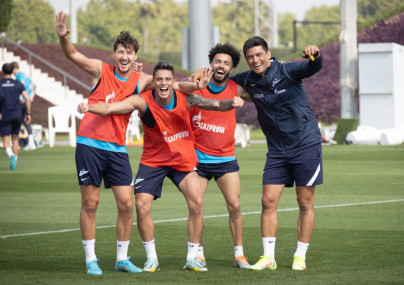 «Газпром»-тренировочные сборы в Катаре: 19 января, утренняя тренировка