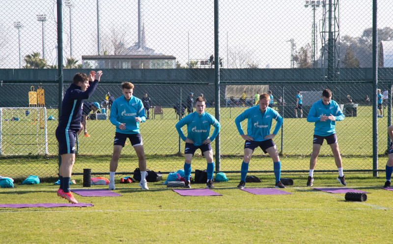 «Газпром»-тренировочные сборы «Зенита»-м в Турции: 23 января, утренняя тренировка