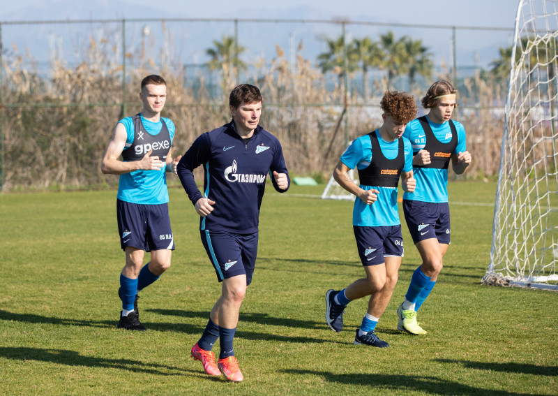 «Газпром»-тренировочные сборы «Зенита»-м в Турции: 23 января, утренняя тренировка