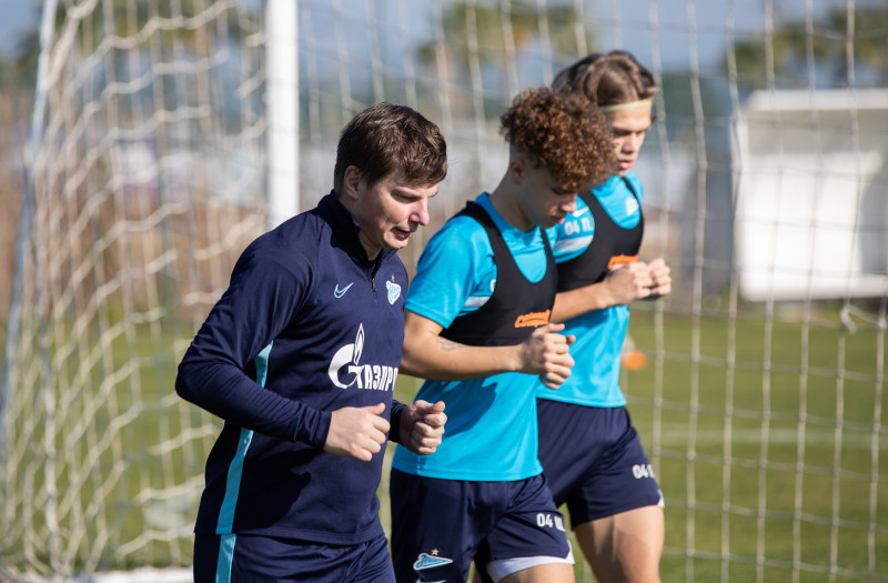 «Газпром»-тренировочные сборы «Зенита»-м в Турции: 23 января, утренняя тренировка