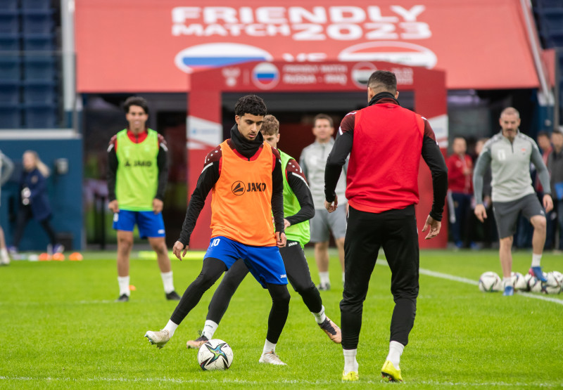 Россия — Ирак: предматчевая тренировка сборной Ирака