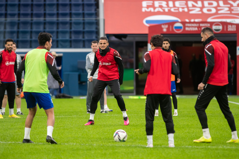 Россия — Ирак: предматчевая тренировка сборной Ирака