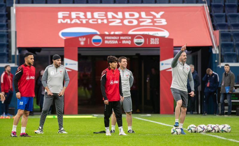 Россия — Ирак: предматчевая тренировка сборной Ирака