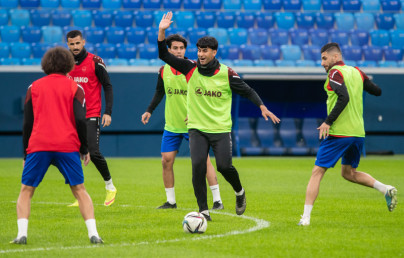 Россия — Ирак: предматчевая тренировка сборной Ирака