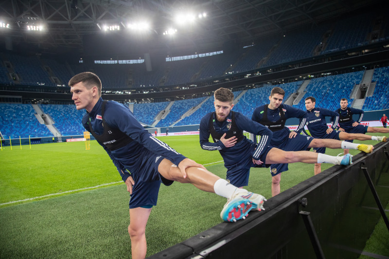 Россия — Ирак: предматчевая тренировка сборной России