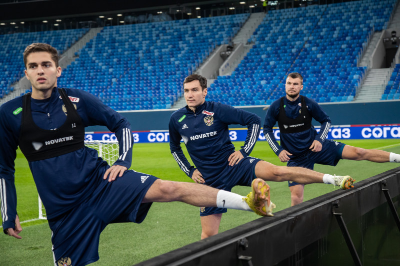 Россия — Ирак: предматчевая тренировка сборной России