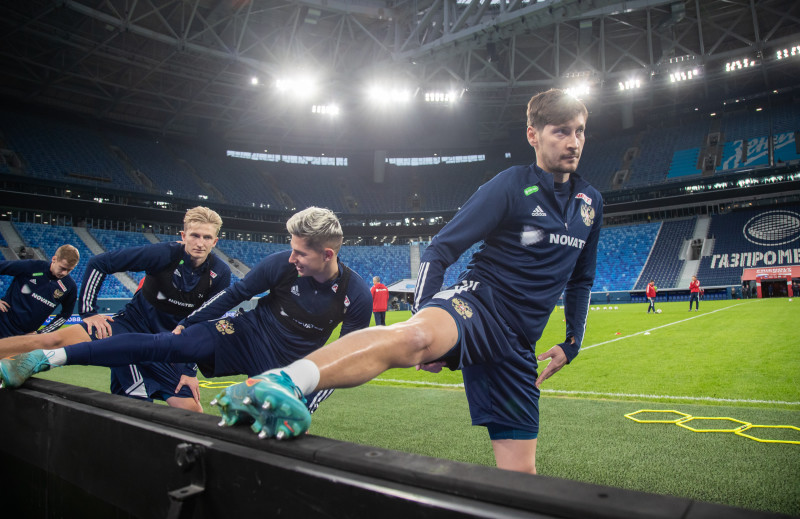 Россия — Ирак: предматчевая тренировка сборной России