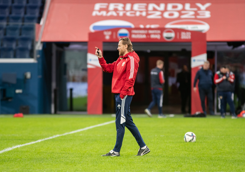 Россия — Ирак: предматчевая тренировка сборной России