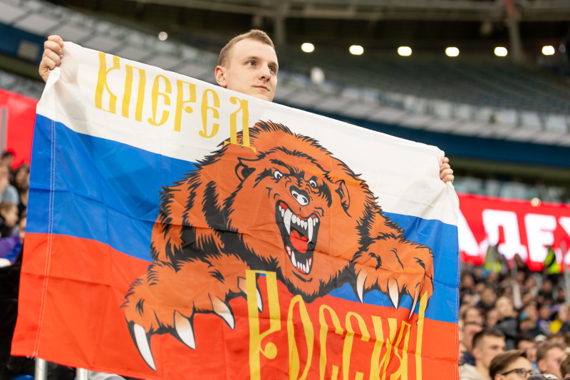 Болельщики на товарищеском матче Россия — Ирак