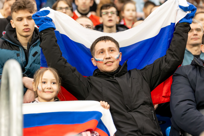 Болельщики на товарищеском матче Россия — Ирак