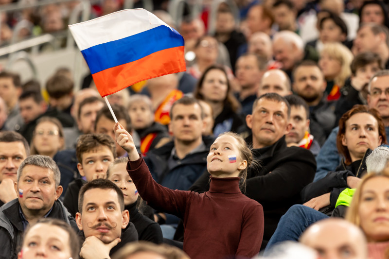 Болельщики на товарищеском матче Россия — Ирак