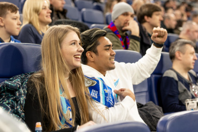 Болельщики на товарищеском матче Россия — Ирак