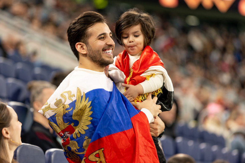 Болельщики на товарищеском матче Россия — Ирак