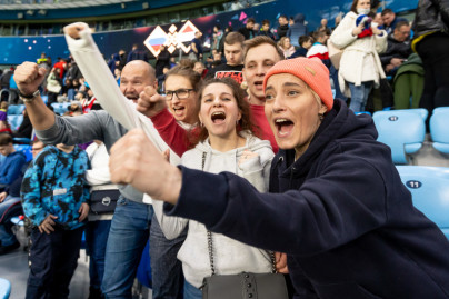 Болельщики на товарищеском матче Россия — Ирак