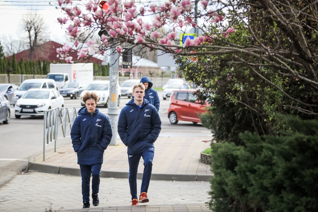 Прогулка молодежной команды «Зенит» перед матчем с «Краснодаром»