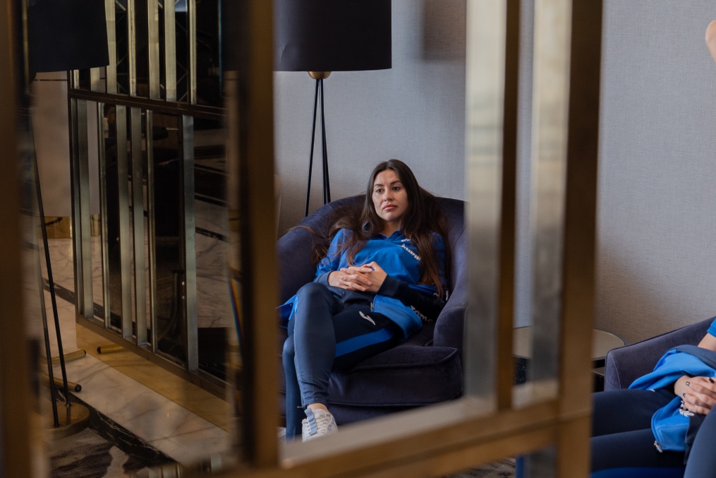 Прогулка  женской команды перед матчем с «Крыльями Советов»