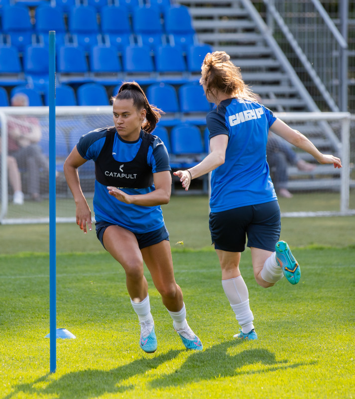 Тренировка женской команды «Зенит» перед матчем за Суперкубок с ЦСКА
