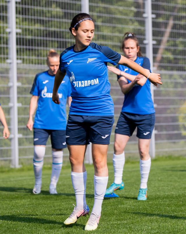 Тренировка женской команды «Зенит» перед матчем за Суперкубок с ЦСКА