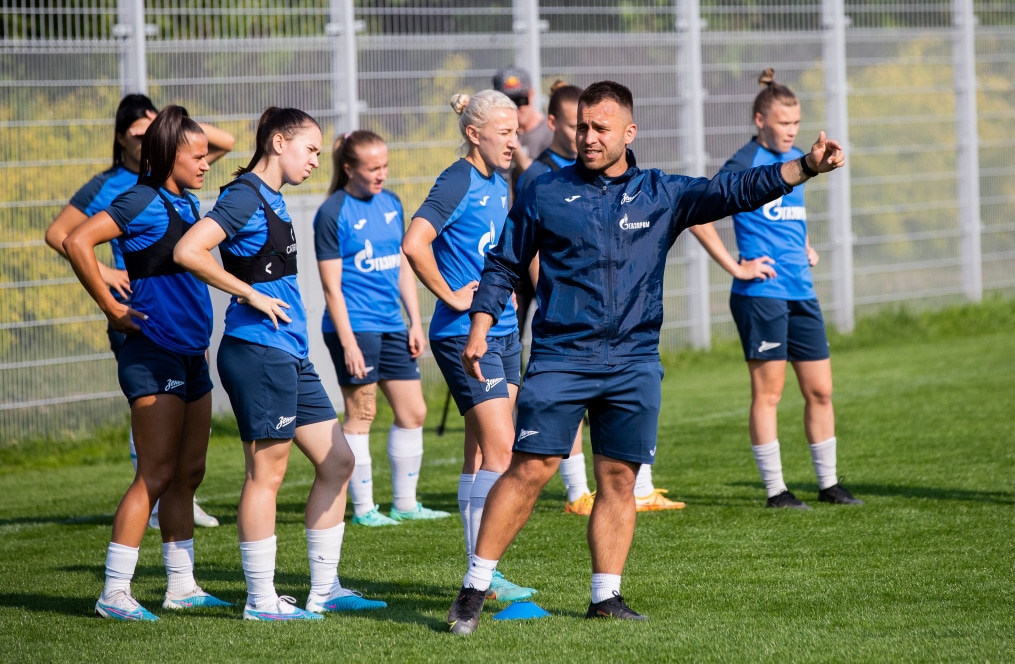 Тренировка женской команды «Зенит» перед матчем за Суперкубок с ЦСКА
