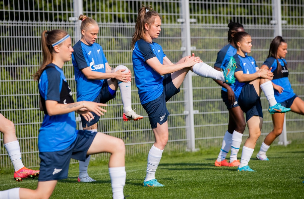 Тренировка женской команды «Зенит» перед матчем за Суперкубок с ЦСКА