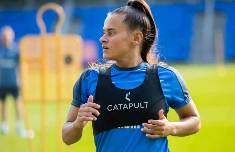 Тренировка женской команды «Зенит» перед матчем за Суперкубок с ЦСКА