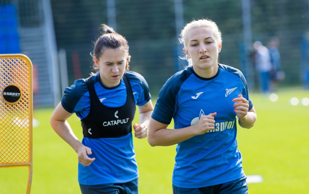 Тренировка женской команды «Зенит» перед матчем за Суперкубок с ЦСКА