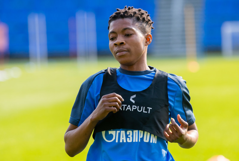 Тренировка женской команды «Зенит» перед матчем за Суперкубок с ЦСКА