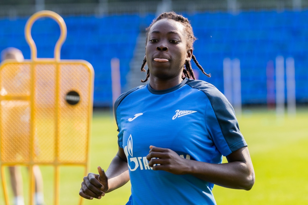 Тренировка женской команды «Зенит» перед матчем за Суперкубок с ЦСКА